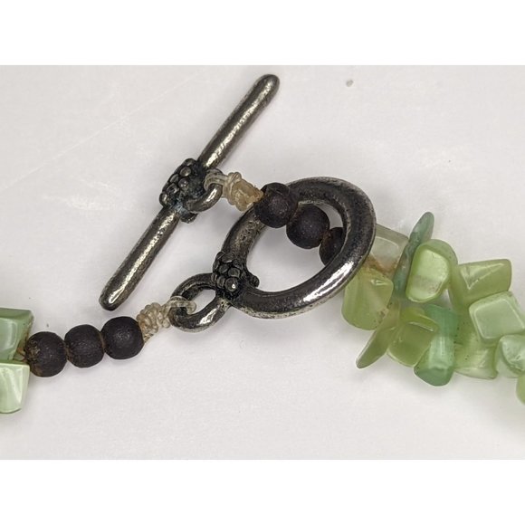 Stunning Green Cats Eye Teardrop Statement Piece Necklace Chunky Eye-grabbing - Picture 3 of 7